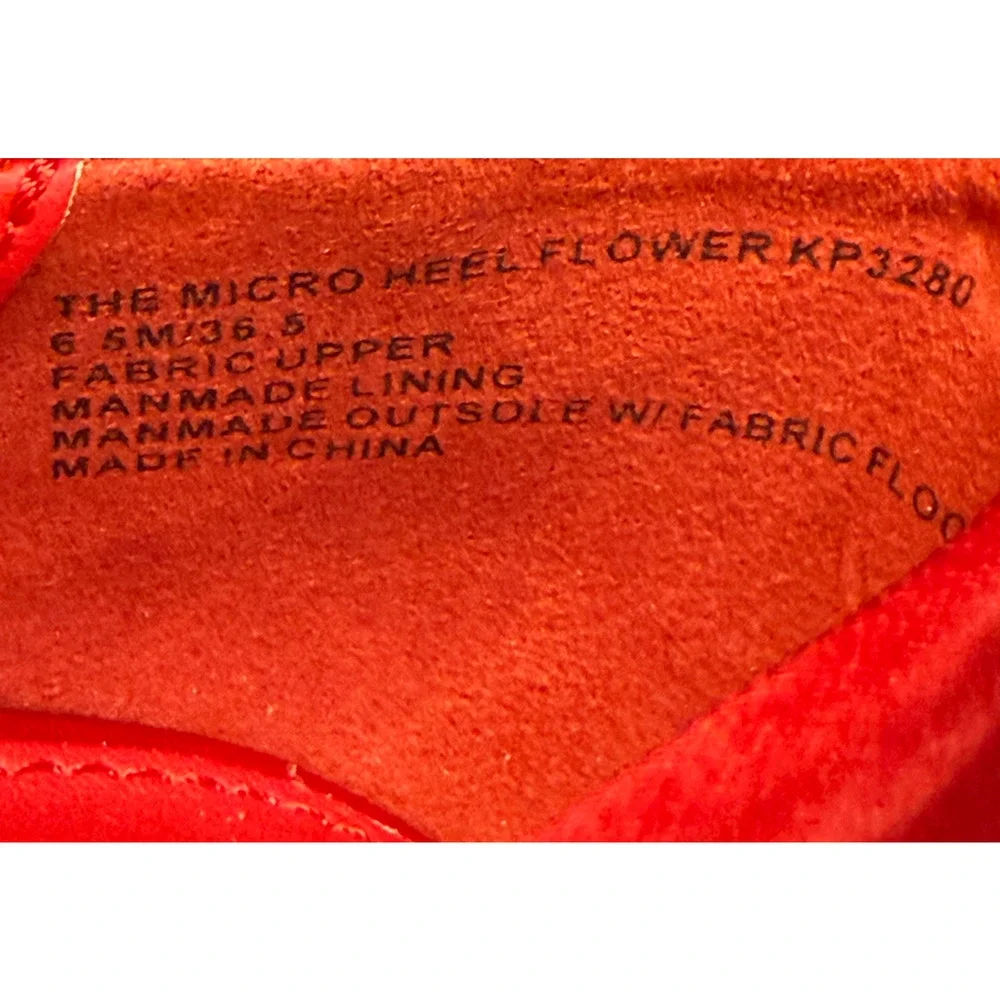 NEW KATY PERRY RED MICRO HEEL FLOWER PUMPS HEELS SHOES SZ 6.5M 6.5 - Picture 13 of 13